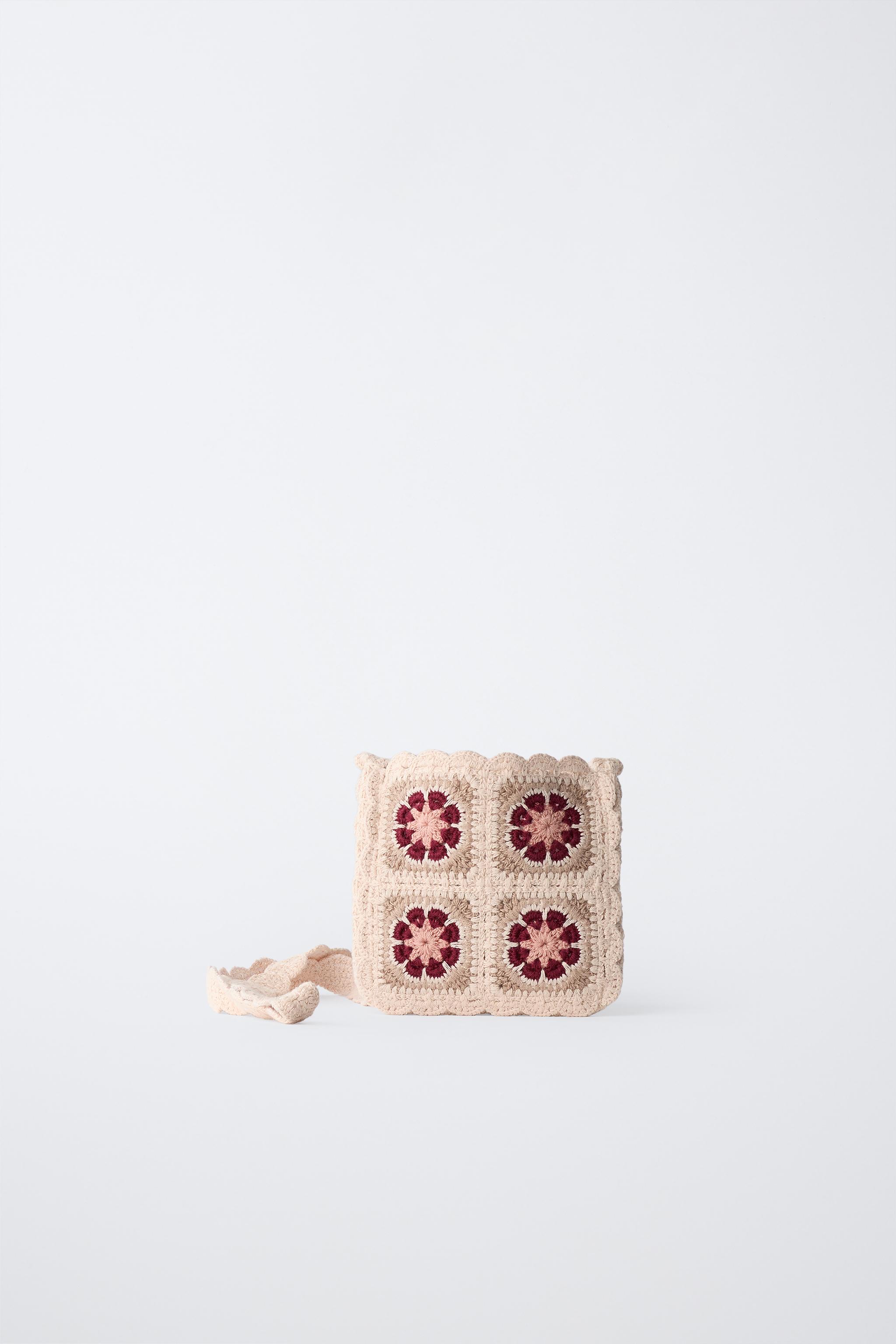 CROCHET KNIT FLOWER BAG